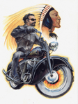 Indian Scout and rider.